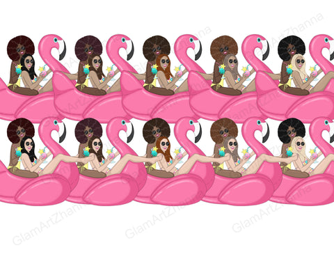 Pool Girl Clipart | Beach Woman Illustration Sketch DESIGN GlamArtZhanna 