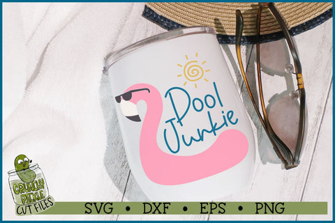 Pool Junkie Flamingo SVG File SVG Crunchy Pickle 