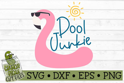 Pool Junkie Flamingo SVG File SVG Crunchy Pickle 