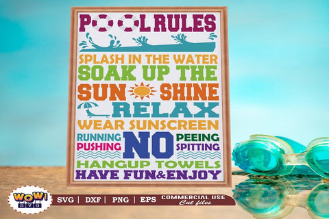 Pool rules svg, Summer svg, Summing pool svg SVG Wowsvgstudio 