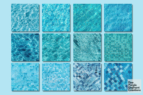 Pool Water Ripples Texture Digital Pattern Fine Purple Elephant Creations 