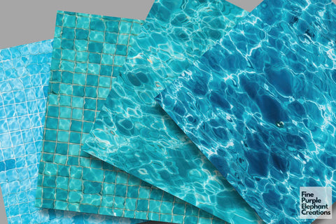 Pool Water Ripples Texture Digital Pattern Fine Purple Elephant Creations 