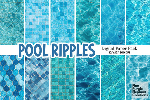 Pool Water Ripples Texture Digital Pattern Fine Purple Elephant Creations 