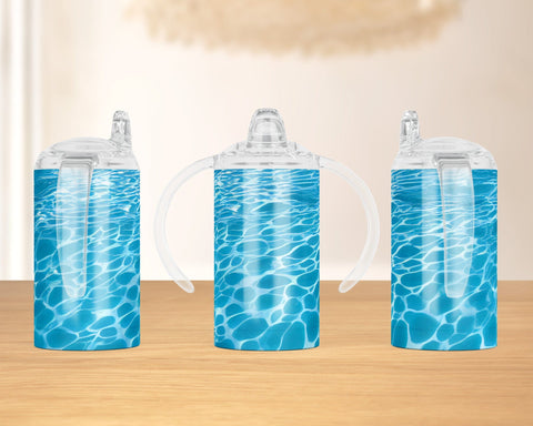 Pool Water Sippy Cup Wraps, 12oz Sippy Cup Sublimation Designs, Pool Vibes Sippy Cup PNG Files Sublimation HappyDesignStudio 