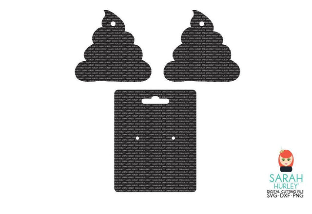 Poop Earrings SVG Sarah Hurley 