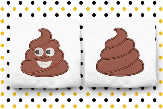 Poop Emoji Applique Embroidery Embroidery/Applique DESIGNS Designed by Geeks 