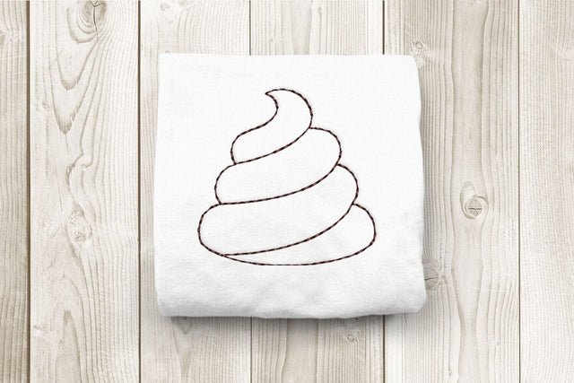 Poop Emoji Linework Embroidery Embroidery/Applique DESIGNS Designed by Geeks 