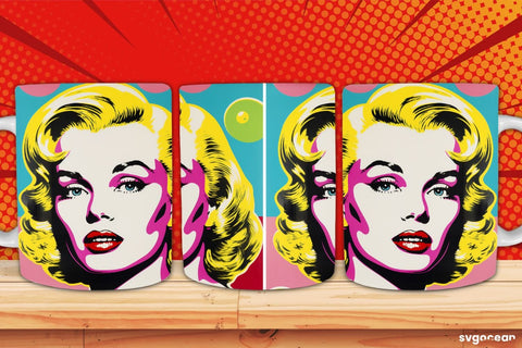 Pop Art Mug Wrap | 11 oz | Sublimation Sublimation SvgOcean 