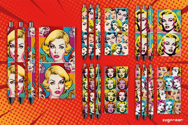 Pop Art Pen Wrap | Sublimation Sublimation SvgOcean 