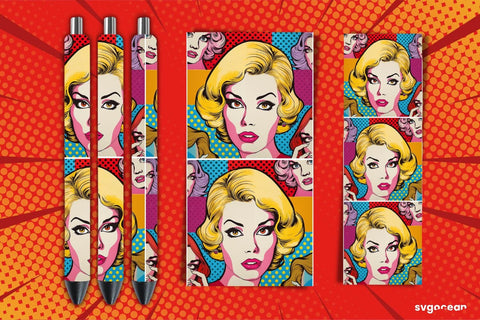 Pop Art Pen Wrap | Sublimation Sublimation SvgOcean 