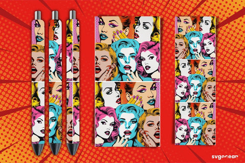 Pop Art Pen Wrap | Sublimation Sublimation SvgOcean 