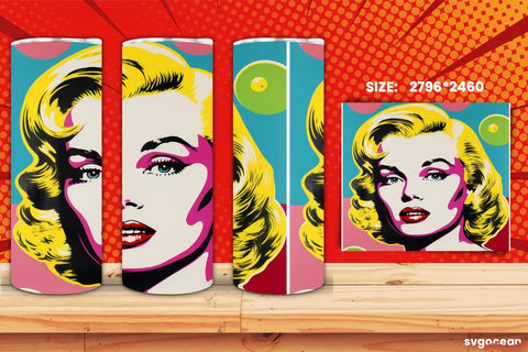 Pop Art Tumbler Wrap | 20 Oz | Sublimation Sublimation SvgOcean 