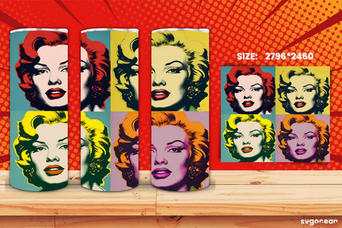 Pop Art Tumbler Wrap | 20 Oz | Sublimation Sublimation SvgOcean 