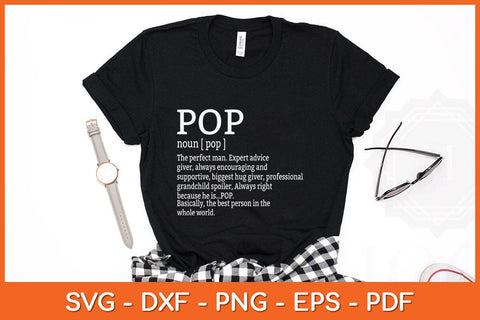 Pop Definition Grandpa Father's Day Svg Cutting File SVG Helal 