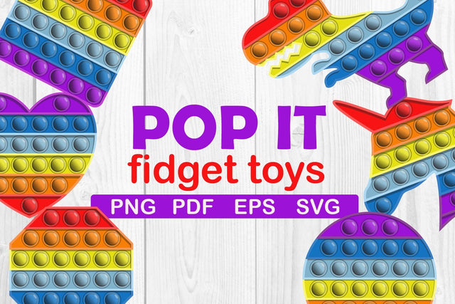 Pop It fidget toys png, pdf, eps, svg Sublimation dadan_pm 