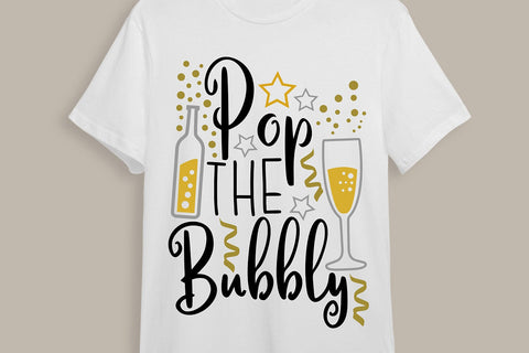 Pop The Bubbly| New Year's Eve SVG Cutting Files. SVG CosmosFineArt 