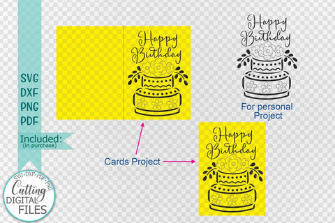 Pop up Birthday card svg, pop up card svg, pop up floral cake svg, happy birthday card svg, digital card svg, laser cut svg, cards uk SVG kartcreationii 