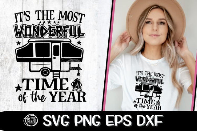 Pop Up Camper SVG - It's The Most Wonderful Time Of The Year SVG On the Beach Boutique 