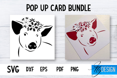 Pop Up Card SVG | Bundle Card SVG | Flower Pop Up SVG Fly Design 