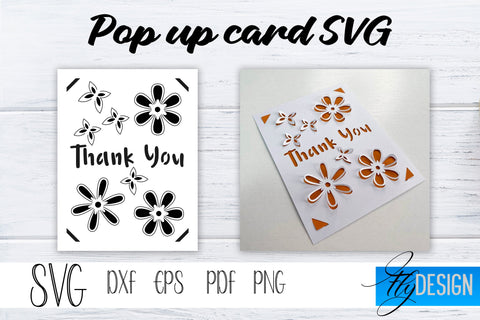 Pop Up Card SVG, Pop-Up Greeting Card, Cricut Pop Up Card, Pop Up Card for Valentine SVG, Mothers Day Svg, 3D Card, Birthday SVG Card Bundle SVG Fly Design 