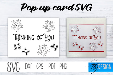 Pop Up Card SVG, Pop-Up Greeting Card, Cricut Pop Up Card, Pop Up Card for Wedding SVG, Anniversary Svg, 3D Card, Birthday SVG Card Bundle SVG Fly Design 