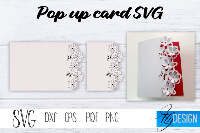 Pop Up Card SVG, Pop-Up Greeting Card, Cricut Pop Up Card, Pop Up Card for Wedding SVG, Mothers Day Svg, 3D Card Svg, Birthday SVG Card v.6 SVG Fly Design 
