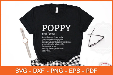 Poppy Definition Grandpa Father's Day Svg Cutting File SVG Helal 