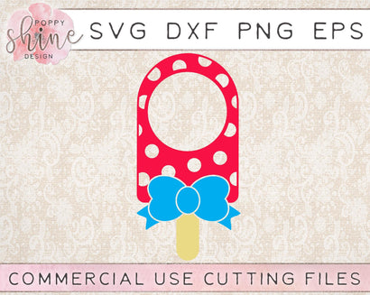 Popsicle Circle Monogram Frame SVG Poppy Shine Design 