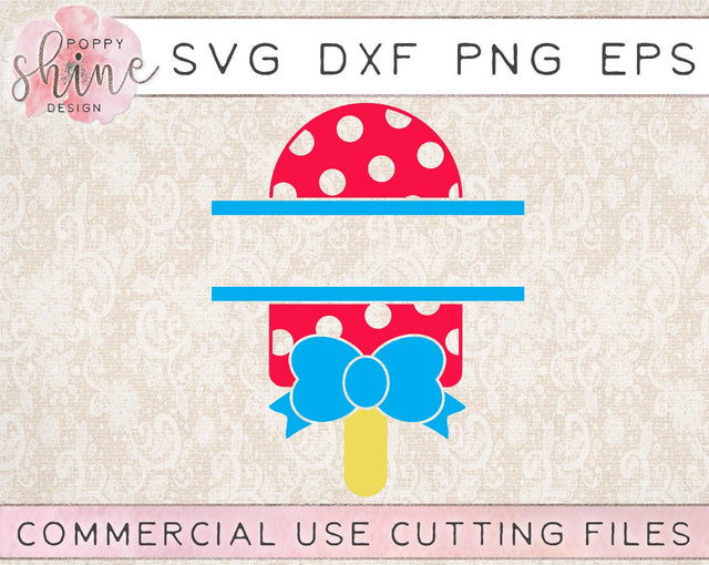 Popsicle Split Monogram Frame SVG Poppy Shine Design 