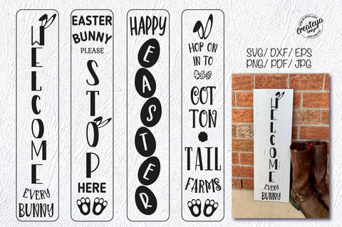 Porch easter sign. Easter porch. Easter welcome sign. Easter SVG SVG Createya Design 