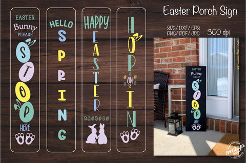 Porch easter sign. Happy Easter porch. Easter sign. Easter SVG SVG Createya Design 