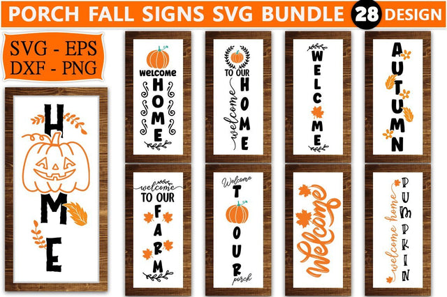 Porch Fall Signs SVG Bundle.Fall bundle SVG,Pumpkin svg, SVG Designangry 