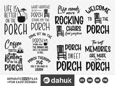 Porch Life SVG, Porch SVG, Outdoor living SVG, Porch sing SVG SVG dahukdesign 