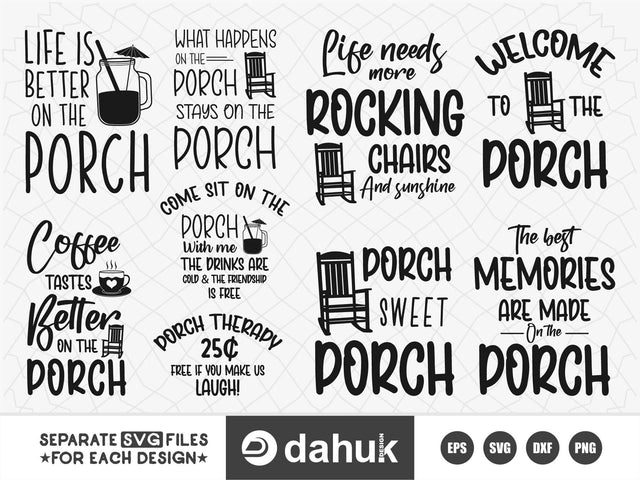 Porch Life SVG, Porch SVG, Outdoor living SVG, Porch sing SVG SVG dahukdesign 