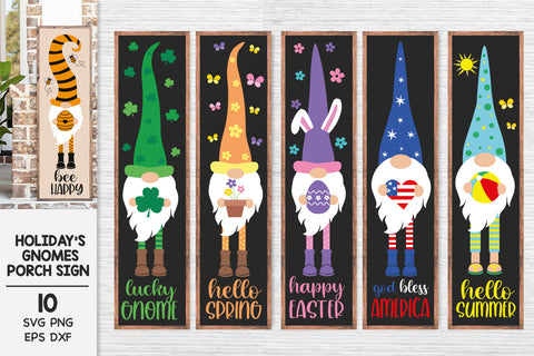 Porch Sign SVG Bundle, Porch Sign Holidays Gnomes Svg, Holidays Gnomes Bundle SVG SvgMonkeys 