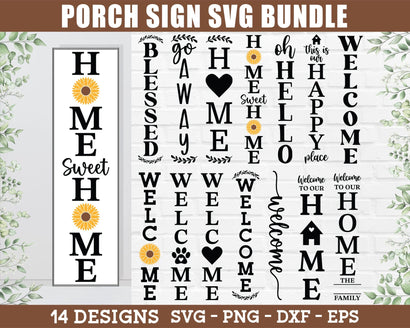 Porch Sign SVG Bundle - Welcome Porch Sign SVG, Vertical Porch Sign SVG, Farmhouse Porch Sign SVG SVG GraphicsTreasures 