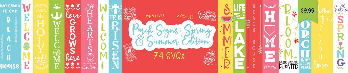 Porch Signs SVG Design Bundle: Spring and Summer Edition