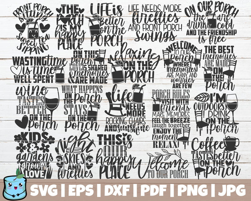 Porch SVG Bundle SVG MintyMarshmallows 