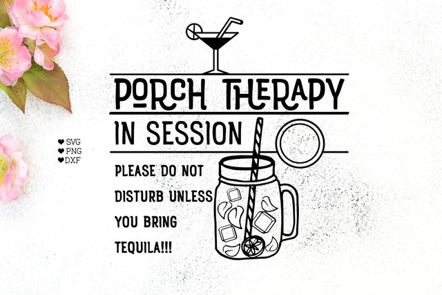 Porch Therapy in Session SVG - Porch Home Sign svg SVG Graphic House Design 