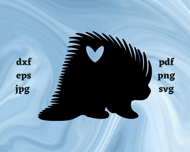 Porcupine Heart SVG Cut File SVG Northern Light SVG 