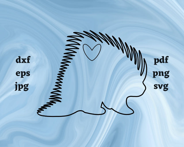 Porcupine Heart SVG Cut File SVG Northern Light SVG 