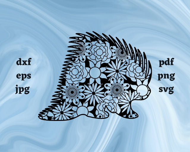 Porcupine Mandala SVG Cut File SVG Northern Light SVG 