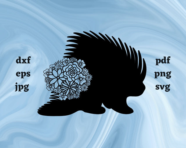 Porcupine Mandala SVG Cut File SVG Northern Light SVG 