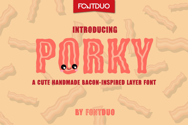 Porky Cute Kids Font Font FontDuo 