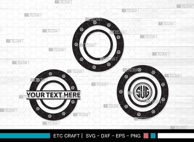 Porthole Monogram SVG, Ship Porthole Svg, Ship Window Svg, Sea Exploration Svg, Boat Porthole Svg, Submarine Svg, Porthole Monogram SVG ETC Craft 