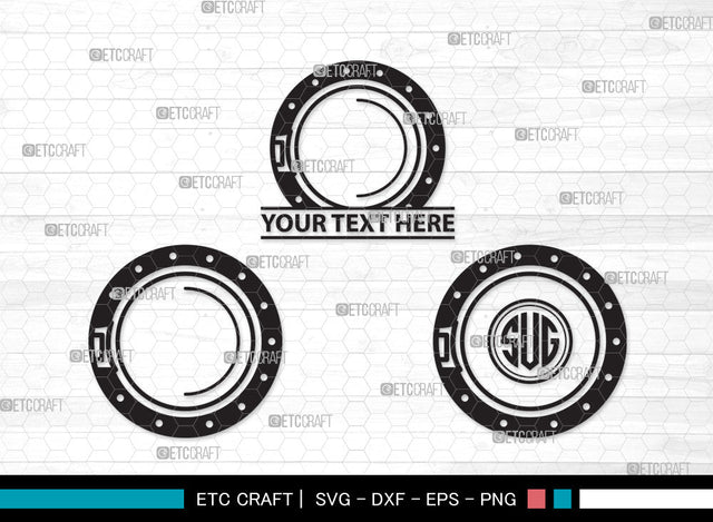 Porthole Monogram SVG, Ship Porthole Svg, Ship Window Svg, Sea Exploration Svg, Boat Porthole Svg, Submarine Svg, Porthole Monogram SVG ETC Craft 
