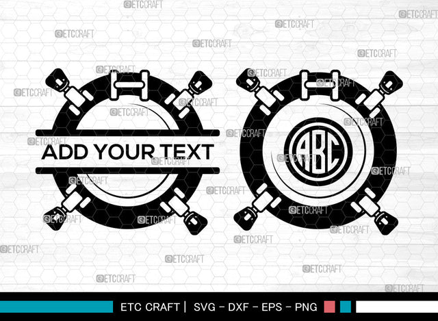 Porthole SVG, Circle Monogram, Ship Porthole Svg, Ship Window Svg, Submarine Svg, Sea Exploration Svg, Porthole Bundle SVG ETC Craft 