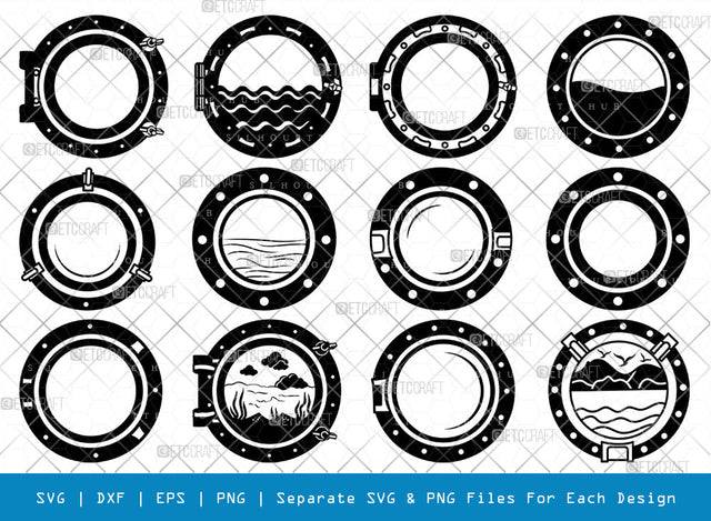 Porthole SVG, Porthole Silhouette, Cruise Svg, Cruise Ship Svg, Vacation Svg, Boat Porthole Svg, Ship Porthole Window Svg, Porthole Bundle SVG ETC Craft 