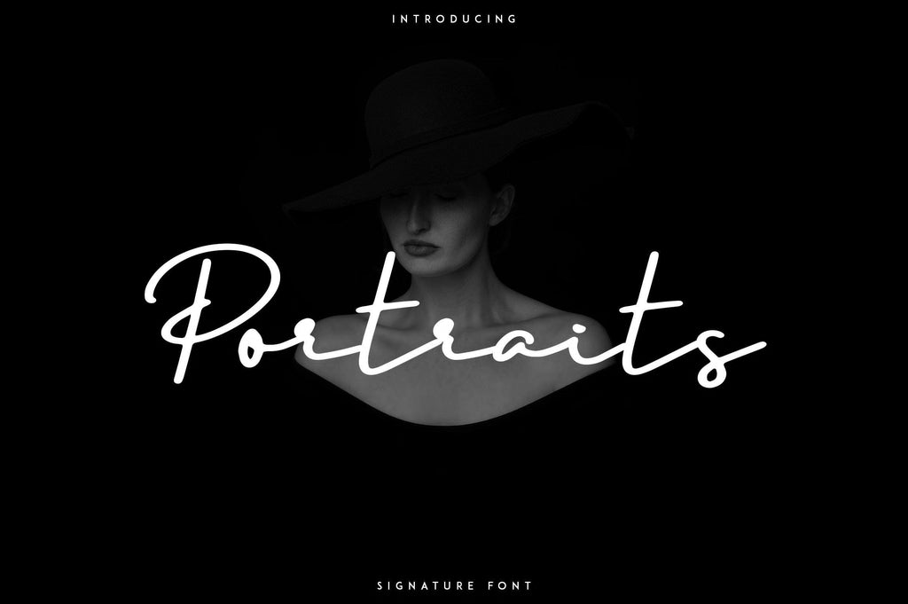 Portraits - Signature font - So Fontsy