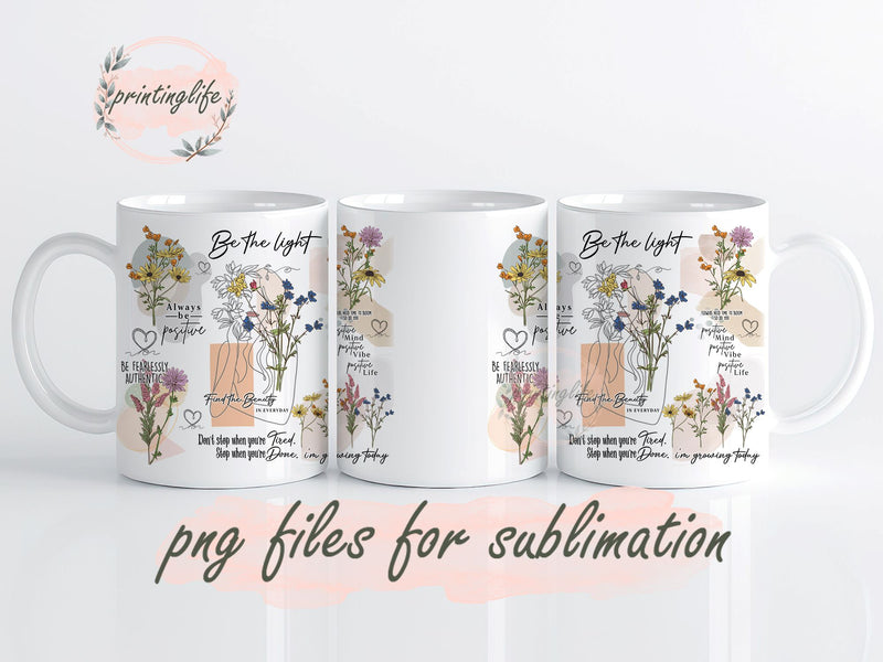 Positive Motivational wrap, Digital Sublimation design, Positive ...